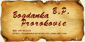 Bogdanka Proroković vizit kartica